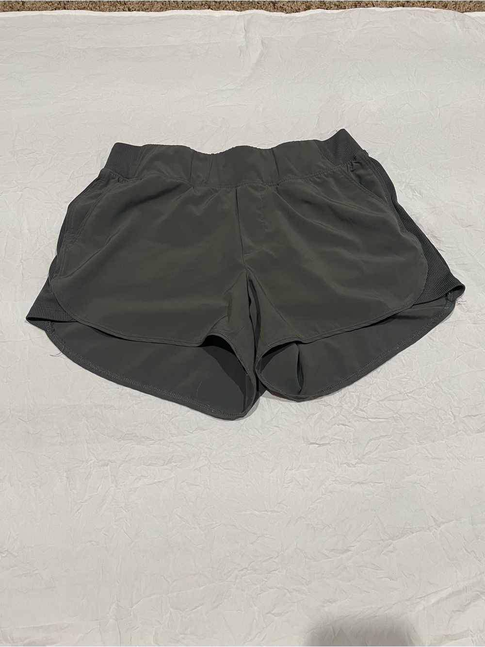 Dark Grey Athletic Shorts With Pockets